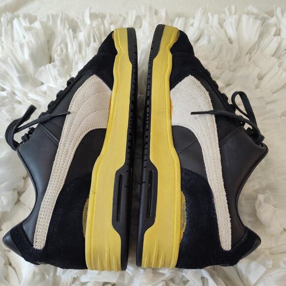 Puma Slipstream Shoes Mens Size 13 Black Yellow Suede Leather Anti Shock System - Picture 10 of 16